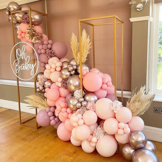 rolroall pink balloons garland arch kit pastel light pink White balloons