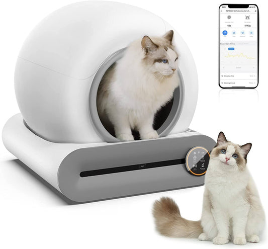 Self-Cleaning Cat Litter Box,Large Automatic Cat Litter Box with APP Control