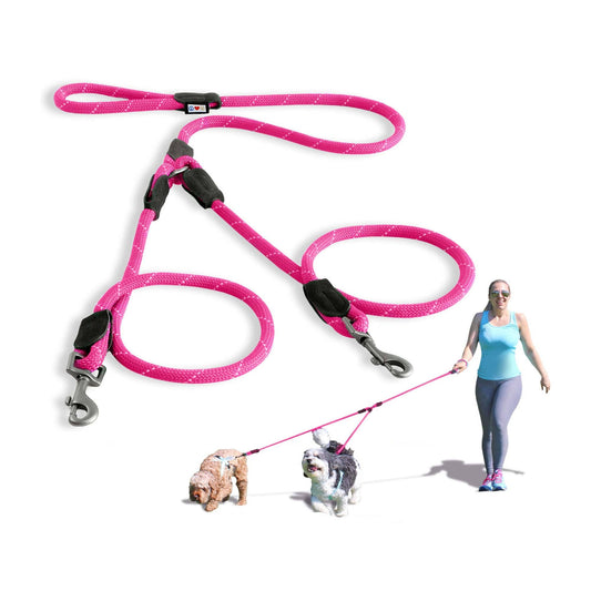 Pawtitas 2 Dog Reflective Rope Dog Leash